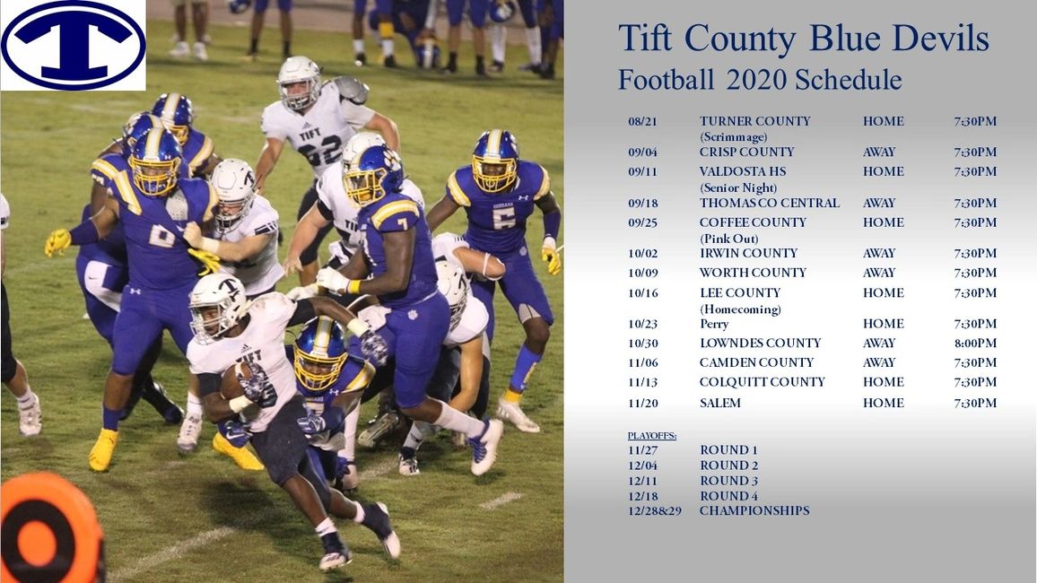 Schedules Tift County Football Touchdown Club